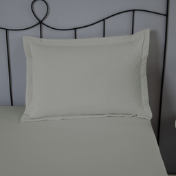 Porta Travesseiro 1 Peça Dia a Dia 70 X 50cm Algodão Percal 140 Fios Cinza - 2