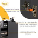 Ver imagem 7 de Cozinha Compacta Bariloche 6 Portas 2 Gavetas com Vidro e Pés 100% MDF Chumbo - Indékes