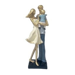Estatueta Decorativa Família com Filho Colorida - 1