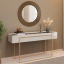 Ver imagem 2 de Aparador para Sala de Estar Espelhado Pés Industrial Malika D05 Bali - Lyam Decor