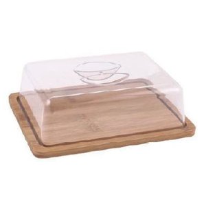 Porta Frios Bambu e Acrílico 23x18 Cm Mimo Bm19161