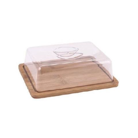 Porta Frios Bambu e Acrílico 23x18 Cm Mimo Bm19161