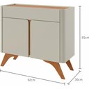 Ver imagem 2 de Buffet Aros 2 Portas Pés Madeira Maciça - Mv - Rei de Casa Off White/naturalle