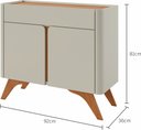 Ver imagem 2 de Buffet Aros 2 Portas Pés Madeira Maciça - Mv - Rei de Casa Off White/naturalle
