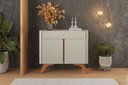 Ver imagem 4 de Buffet Aros 2 Portas Pés Madeira Maciça - Mv - Rei de Casa Off White/naturalle