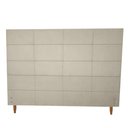 Ver imagem 1 de Cabeceira Larissa para Colchão 1,93m para Colchão King Size Suede Bege - Aurora Line