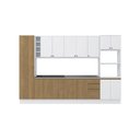 Ver imagem 2 de Cozinha Modulada Celeste Kappesberg 100% Mdf Branco/nogueira 9 Peças