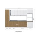 Ver imagem 4 de Cozinha Modulada Celeste Kappesberg 100% Mdf Branco/nogueira 9 Peças
