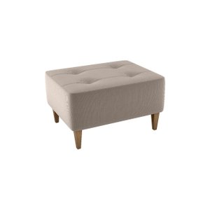 Puff Decorativo Piva Suede Bege