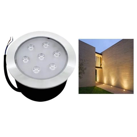 Embutido Solo 7w Balizador Led Blindado Ip67 Inox Spot Chão Piso
