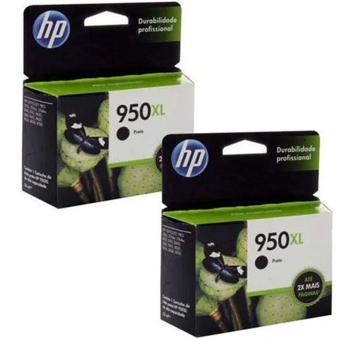 Cartucho Hp 950xl Kit 2 Pçs Preto 53ml - Cn045ab