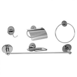 Kit Acessórios para Banheiro 5 Peças Silver Japi - 1
