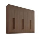 Ver imagem 1 de Guarda Roupa Casal 6 Portas 7 Gavetas sem Pés Athos - D' Doro Castanho