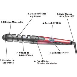 Modelador de Cachos Mondial Spiral Infinity EM-05 Bivolt - 8