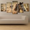 Conjunto em Tela Canvas Cavalos Selvagens - 0,60x 1,20m - 1