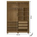 Ver imagem 4 de Guarda-Roupa 2 Portas Flex de Correr 3 Gavetas 100% MDF com Espelho e Pés Dubai Infinity