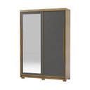 Ver imagem 7 de Guarda-Roupa 2 Portas Flex de Correr 3 Gavetas 100% MDF com Espelho e Pés Dubai Infinity Marrom/Nature/Alasca/Camarim