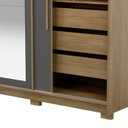 Ver imagem 6 de Guarda-Roupa 2 Portas Flex de Correr 3 Gavetas 100% MDF com Espelho e Pés Dubai Infinity