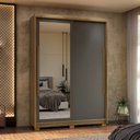 Ver imagem 1 de Guarda-Roupa 2 Portas Flex de Correr 3 Gavetas 100% MDF com Espelho e Pés Dubai Infinity