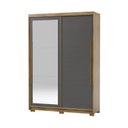 Ver imagem 7 de Guarda-Roupa 2 Portas Flex de Correr 3 Gavetas 100% MDF com Espelho e Pés Dubai Infinity