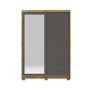Ver imagem 3 de Guarda-Roupa 2 Portas Flex de Correr 3 Gavetas 100% MDF com Espelho e Pés Dubai Infinity