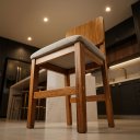 Ver imagem 3 de Kit Cadeira Jantar Moderna Madeira Eucalipto Linho Bege D23