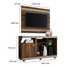 Rack com Painel para TV até 42 Polegadas 1 Porta Liz Colibri Móveis - 3