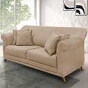 Ver imagem 6 de Sofá 2 Lugares Pé de Madeira Julieta 180 Cm Suede Bege S04 - D'Rossi