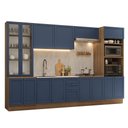 Ver imagem 2 de Armário de Cozinha Completa 340 cm Rustic/Azul Vik Madesa 01