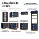 Ver imagem 4 de Armário de Cozinha Completa 340 cm Rustic/Azul Vik Madesa 01