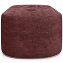 Ver imagem 6 de Puff Decorativo Orgânico para Living Quarto 100cm Doha W01 Linho Bordô - Lyam Decor
