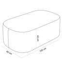 Ver imagem 2 de Puff Decorativo Orgânico para Living Quarto 100cm Doha W01 Linho Bordô - Lyam Decor