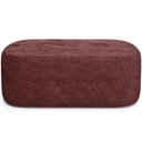 Ver imagem 3 de Puff Decorativo Orgânico para Living Quarto 100cm Doha W01 Linho Bordô - Lyam Decor