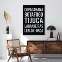 Ver imagem 1 de Quadro Decorativo Rio de Janeiro - Bairros 24x18cm - com Vidro:moldura Preta