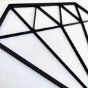 Ver imagem 3 de Adorno De Parede Diamante - Quadro, Decoração - Toque 3D:Preto
