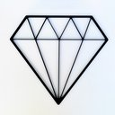 Ver imagem 2 de Adorno De Parede Diamante - Quadro, Decoração - Toque 3D:Preto