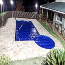 Ver imagem 4 de Capa Térmica para Piscina 5,5x3 300 Micras + Proteção Uv Black/blue