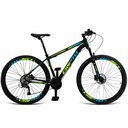 Ver imagem 1 de Bicicleta Aro 29 Cripto 21 Marchas Freios Disco C- Suspensão - 17" Preto-verde e Azul