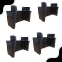 Ver imagem 2 de Kit 100 Pés para Móveis Armário Roupeiro Pezinho de Canto Cômoda Reforçado Ivy:preto