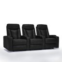 Ver imagem 1 de Poltrona 3 Lugares Califórnia Reclinável PU Preto com Massagem e Aquecimento Gran Belo