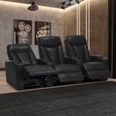 Ver imagem 3 de Poltrona 3 Lugares Califórnia Reclinável PU Preto com Massagem e Aquecimento Gran Belo