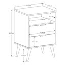 Ver imagem 3 de Mesa de Cabeceira Para Quarto Jade Retrô 2 Gavetas:BLACK