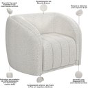 Ver imagem 4 de Poltrona Decorativa para Sala Lazio M03 Bouclê Branco - Lyam Decor