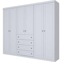 Guarda-Roupa Casal 6 Portas 4 Gavetas Americano Henn - 2