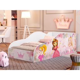 Cama Princesa Infantil Quarto de Menina Rosa - 1