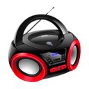 Ver imagem 1 de Rádio Portátil Lenoxx Fm 5W Rms Cd Player Display LED - Boombox Bd 1370 Bluetooth Entrada USB