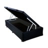Cama Box Baú Solteiro Sintético Preta - 39x88x188 - 1