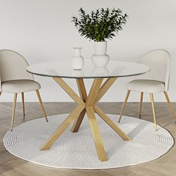 Tampo redondo de vidro temperado incolor para mesa 1,20m 6mm - 5