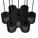 Ver imagem 2 de Luminária Pendente Azaléia Modelo Ripado -:preta