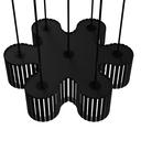 Ver imagem 2 de Luminária Pendente Azaléia Modelo Ripado -:preta